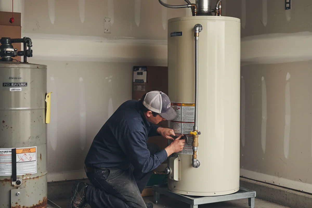 Water heater and shutoff valve replacement in Nahant